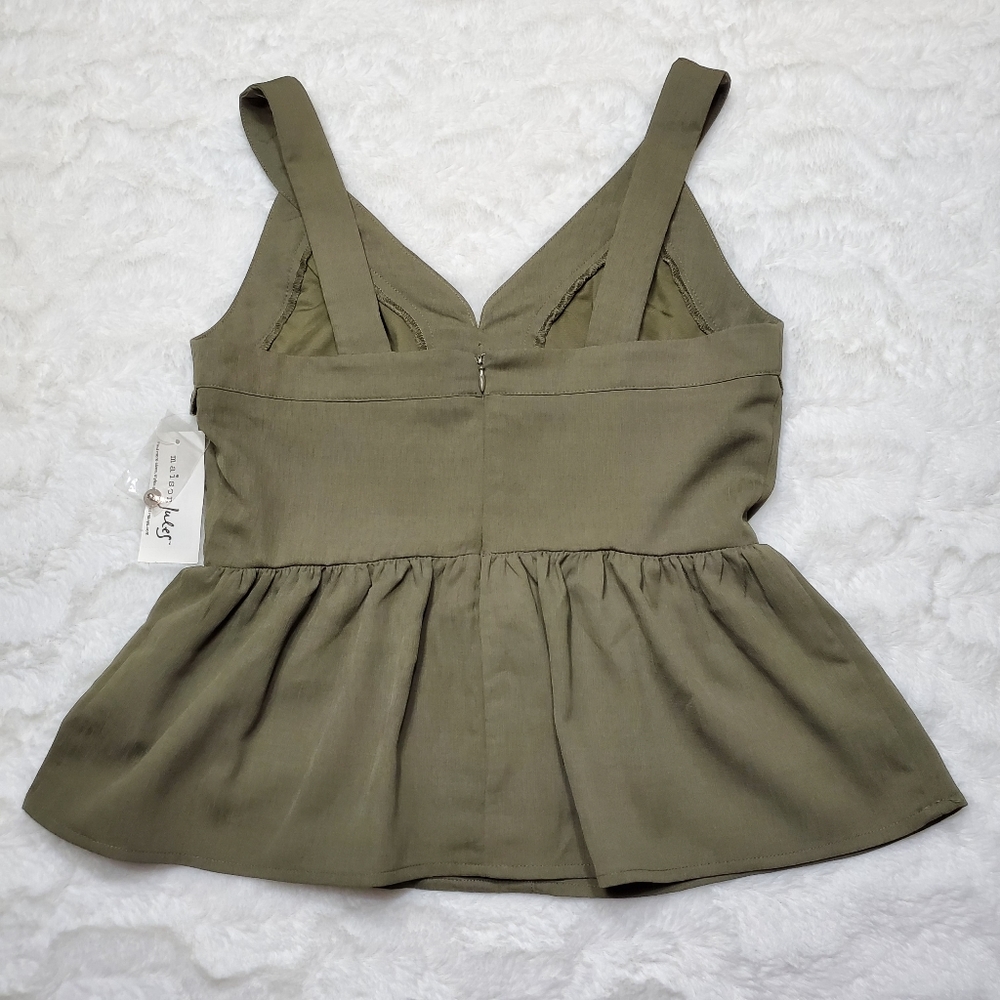 Maison Jules Crepe Ruffled Peplum Top - Picture 5 of 5